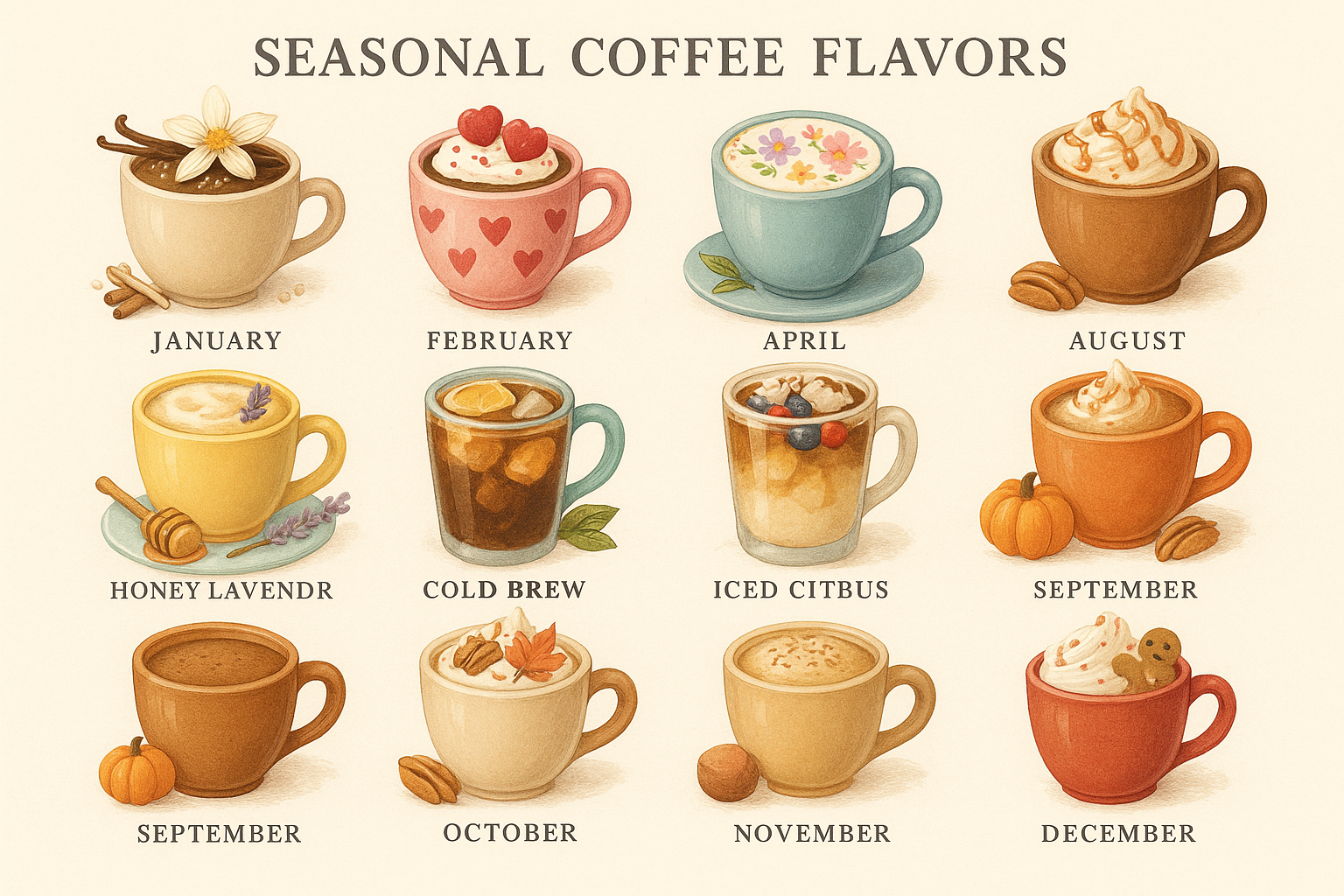 Seasonal Coffee Flavors: What to Brew Each Month