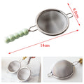 Tea Strainer with Ceramic Handle Reusable Stainless Steel Fine Leak Mesh Sieve Spice Tea Leaf Coffee Filters Teapot Accessories