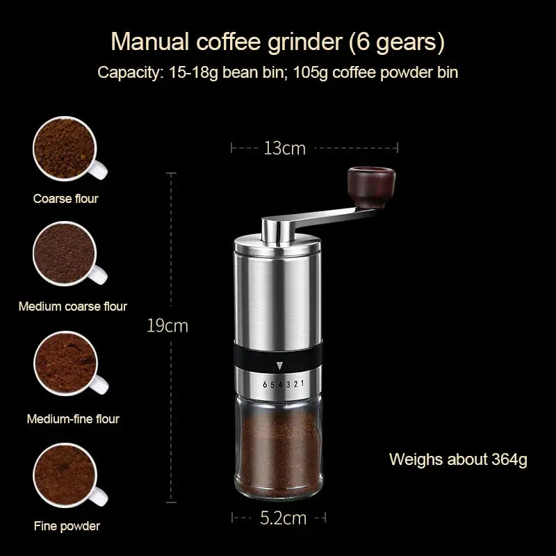 High quality manual coffee grinder with ceramic grinding core for fresh brews
