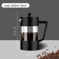 350ML/600ML/1000ML French Press Coffee Maker High Borosilicate Glass House Coffee Brewer Milk Foam Frother Coffee Accessories