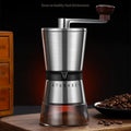 Stainless steel portable coffee grinder for home baristas and travelers