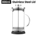 350/600/800/1000ml French Press Coffee Pots Hand Brewing Coffee Filter Press Pot Multifunctional Brewings Tea Milk Pot Tools