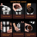 Adjustable manual coffee grinder with ergonomic hand crank design