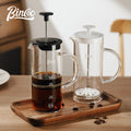 Bincoo Manual Milk Frother Glass Milk Foamer Coffee Pot Heat Resistant Glass Mesh French Press Coffee Maker Mixer Kitchen Tool