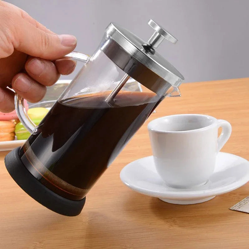 350-1000ML French Press Coffee Pots With Filter High Borosilicate Glass Heat-Resistant Coffee Brewer Milk Foam Frother Pots
