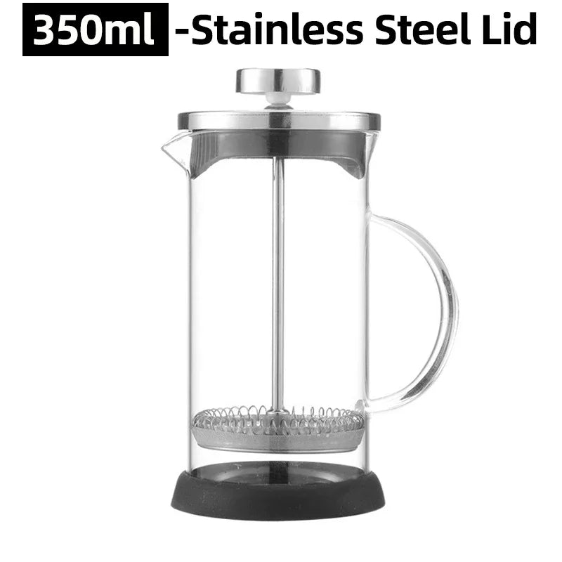 350/600/800/1000ml French Press Coffee Pots Hand Brewing Coffee Filter Press Pot Multifunctional Brewings Tea Milk Pot Tools