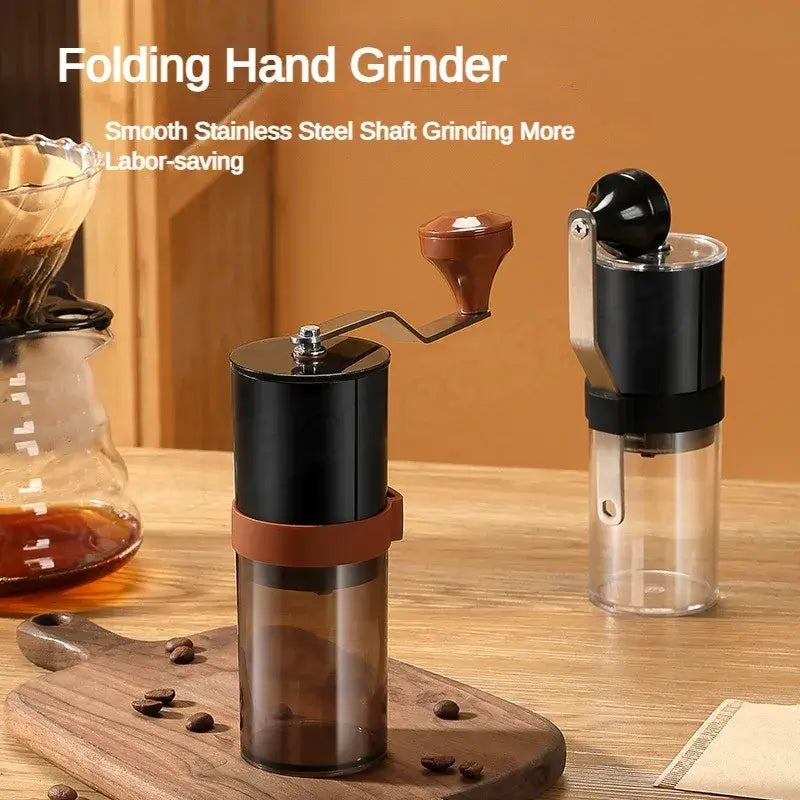 Portable hand coffee machine grinder for travel and camping use