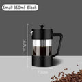 350ML/600ML/1000ML French Press Coffee Maker High Borosilicate Glass House Coffee Brewer Milk Foam Frother Coffee Accessories