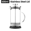 350/600/800/1000ml French Press Coffee Pots Hand Brewing Coffee Filter Press Pot Multifunctional Brewings Tea Milk Pot Tools