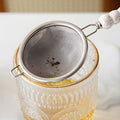 Tea Strainer with Ceramic Handle Reusable Stainless Steel Fine Leak Mesh Sieve Spice Tea Leaf Coffee Filters Teapot Accessories