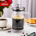 350ML/600ML Glass French Press Heat-resistant Double-layer Filter Coffee Pot Household Filter Shared Pot Coffee Tool With Filter