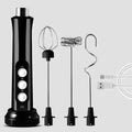 Handheld Electric Milk Frother 3 In 1 Milk Foam Maker Rechargeable 3 Speeds Adjustable Electric Foam Maker Tools Mini Milk Mixer