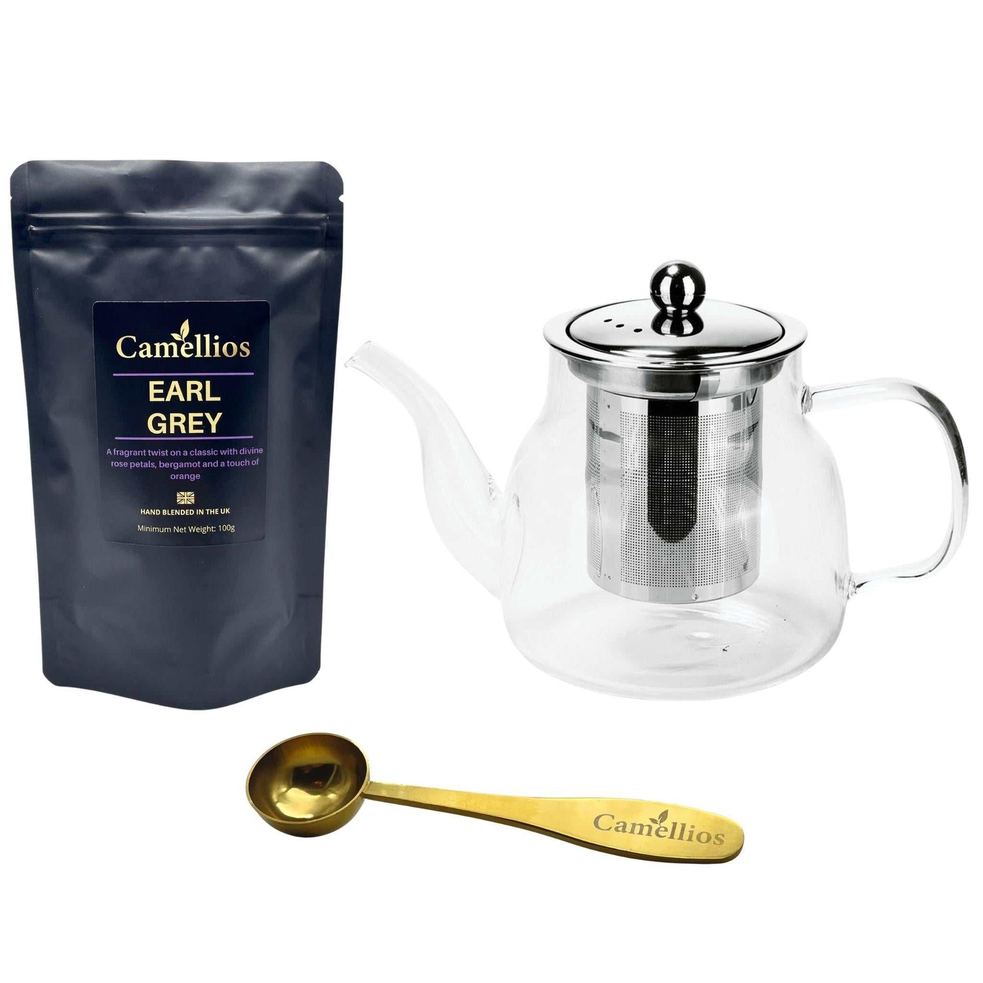 Loose Leaf Tea Set with teapot, cups, and infuser for brewing premium tea