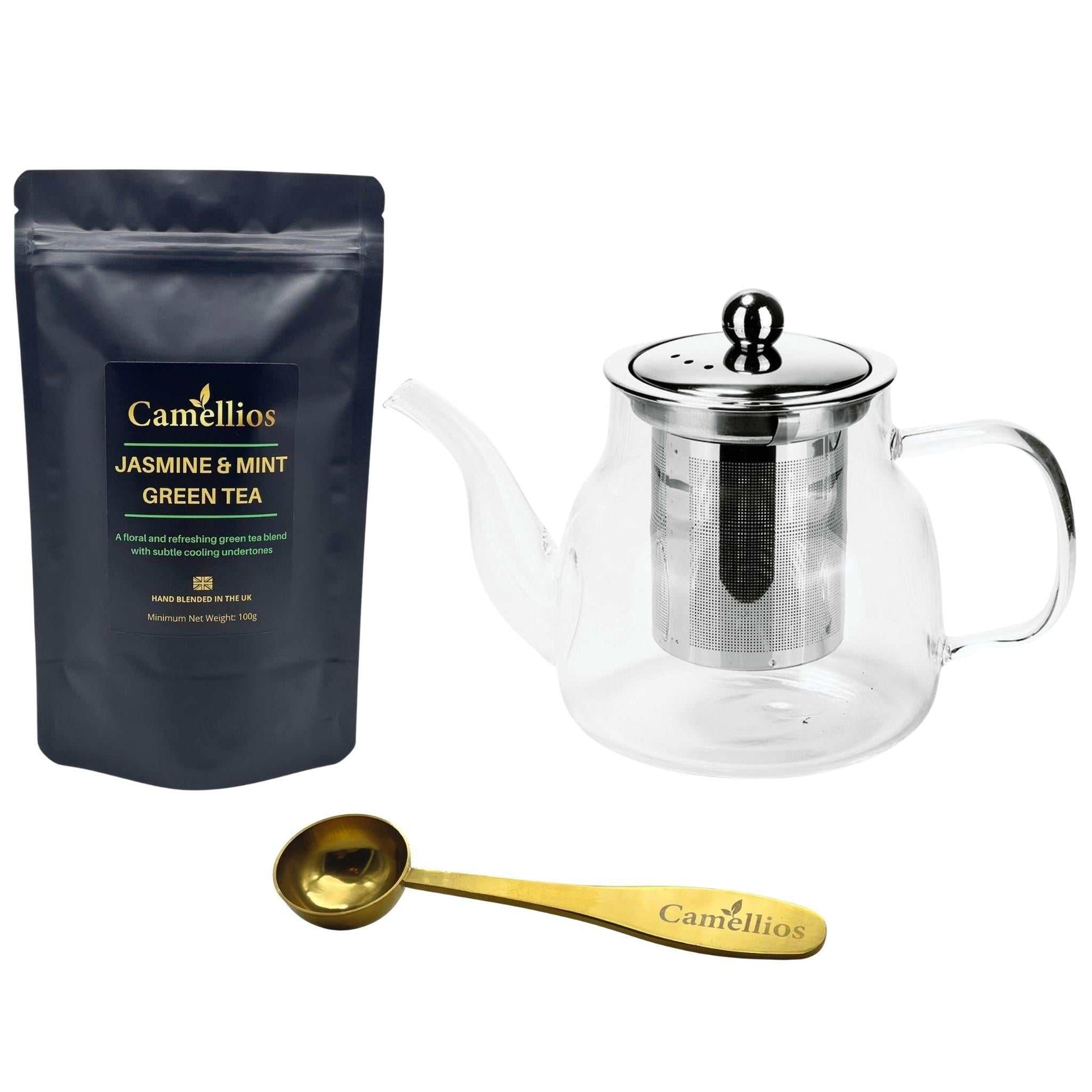 Loose Leaf Tea Set with teapot, cups, and infuser for brewing premium tea