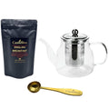 Loose Leaf Tea Set with teapot, cups, and infuser for brewing premium tea