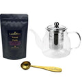 Loose Leaf Tea Set with teapot, cups, and infuser for brewing premium tea