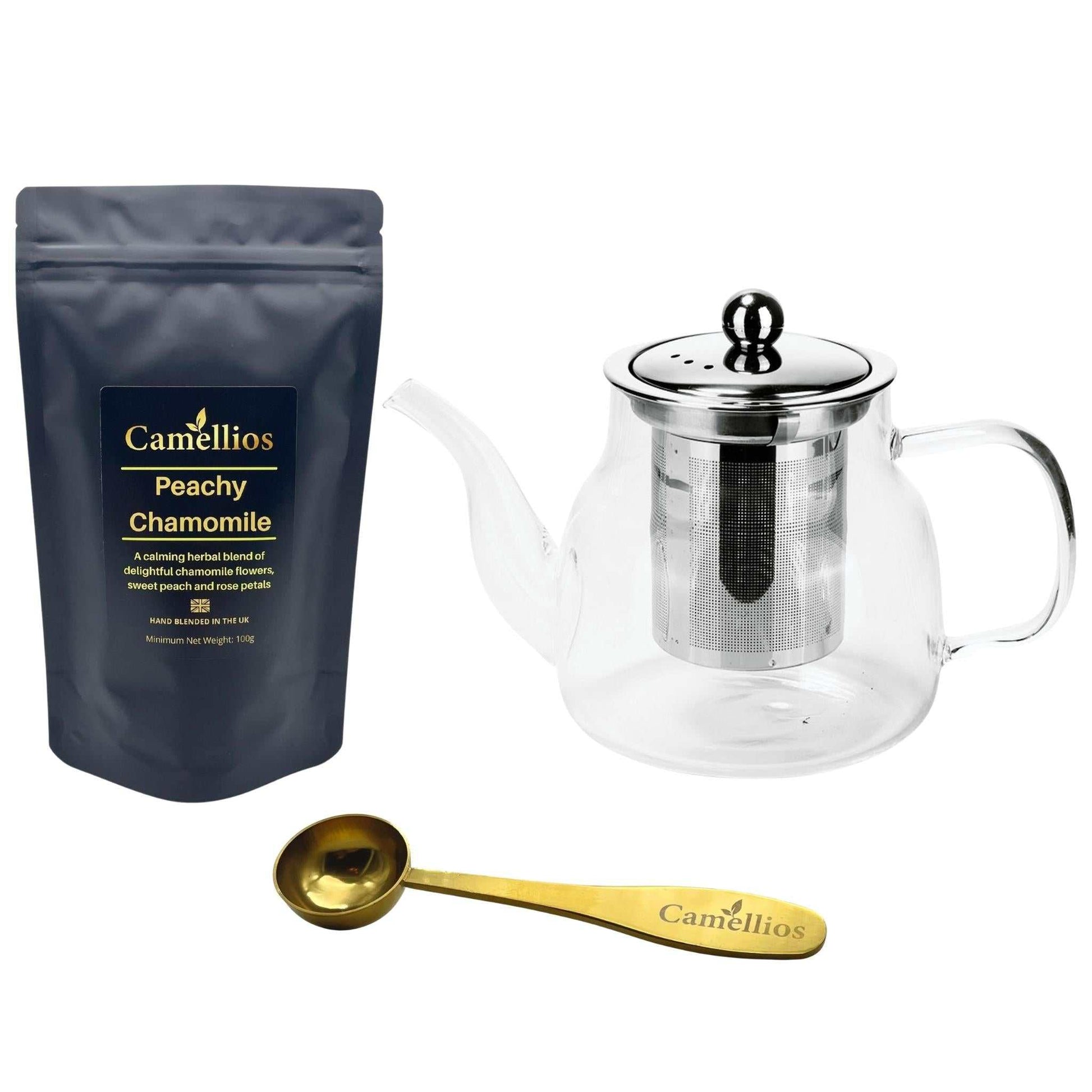 Loose Leaf Tea Set with teapot, cups, and infuser for brewing premium tea