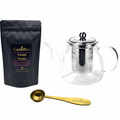 Loose Leaf Tea Set with teapot, cups, and infuser for brewing premium tea